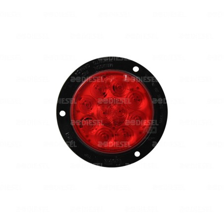 PLAFÓN 12V 4"LED ROJO DINA C/CONECTOR